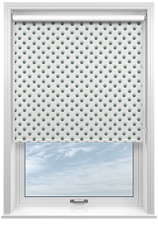 Retro 60s Spots, Forest - Twist&Fit Roller Blind